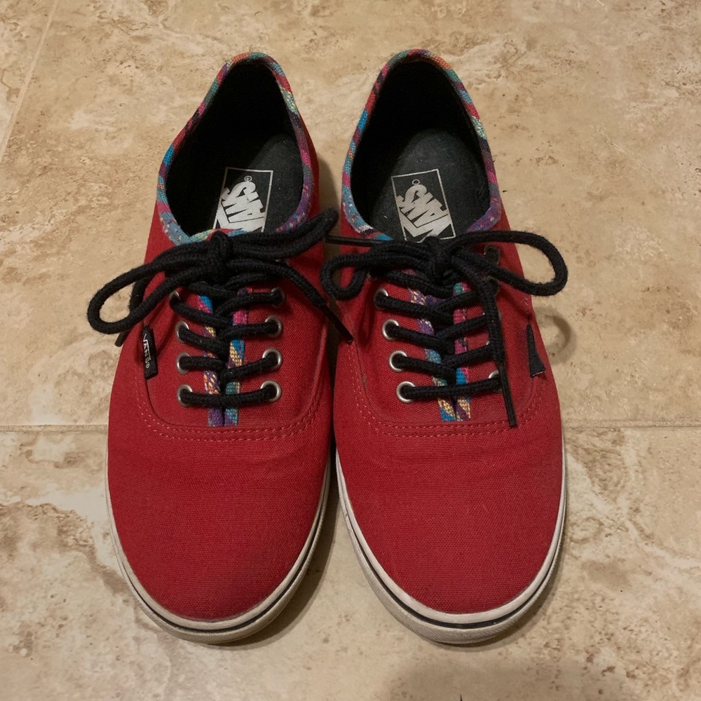 Red Vans Sneakers Women’s Size 8.5